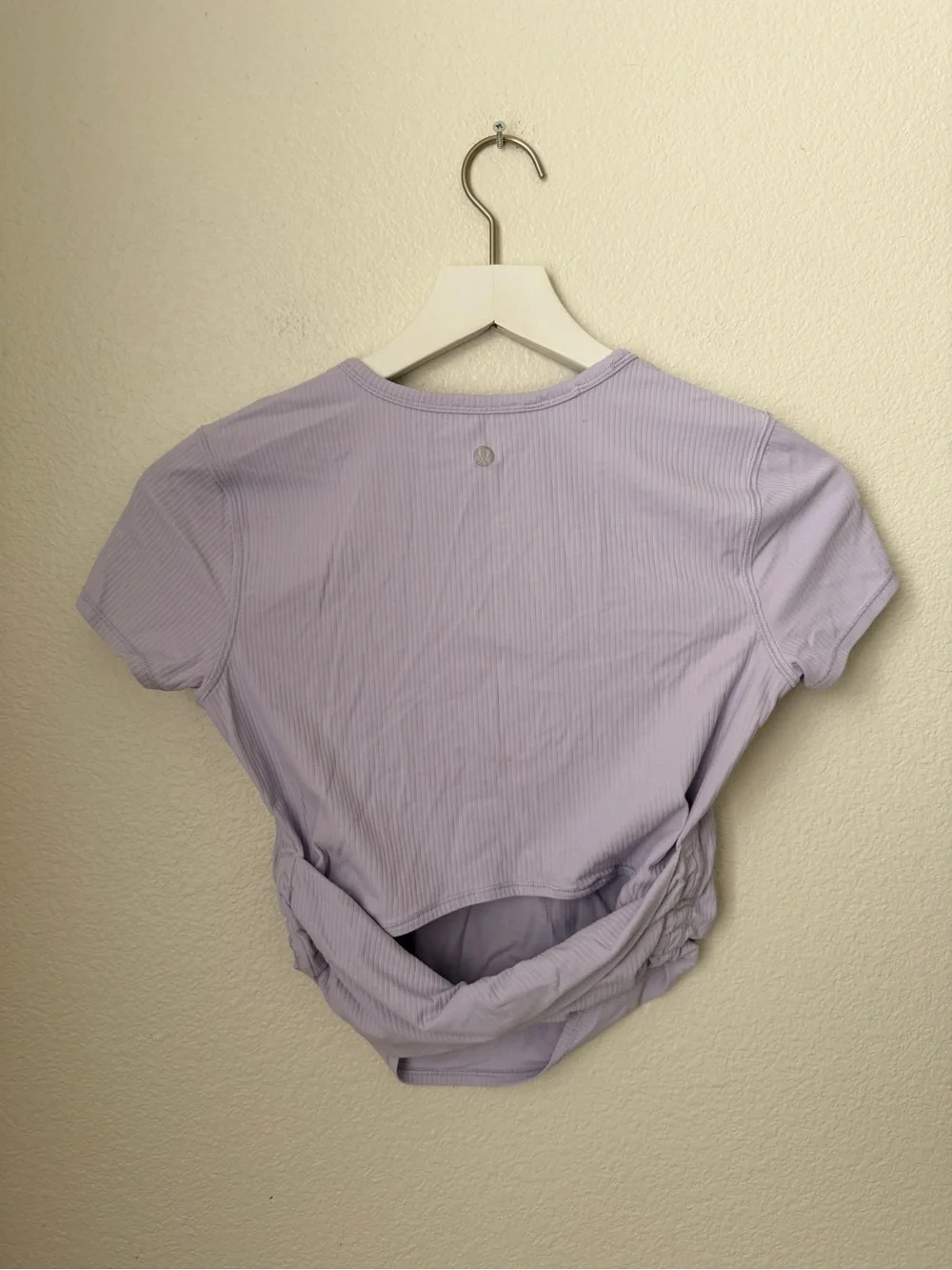 Lululemon All It Takes Back-Twist Ribbed Short-Sleeve Shirt Lavender Frost